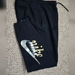 Nike Black Sweatpants with Metallic Swoosh